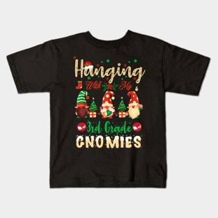 Hanging With My 3rd Grade Gnomies funny Christmas Teacher Student Kids T-Shirt